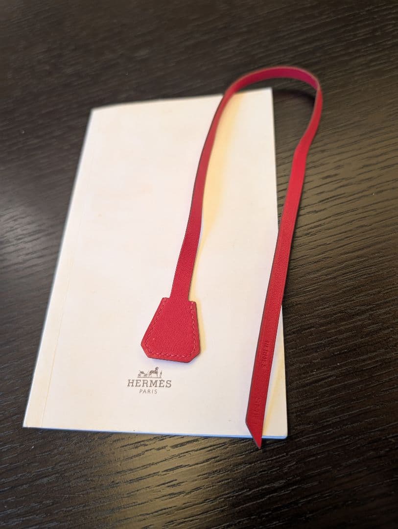 HERMES　エルメス　レザーブックマーク　刻印有正規品　メモ帳セット　SM□E