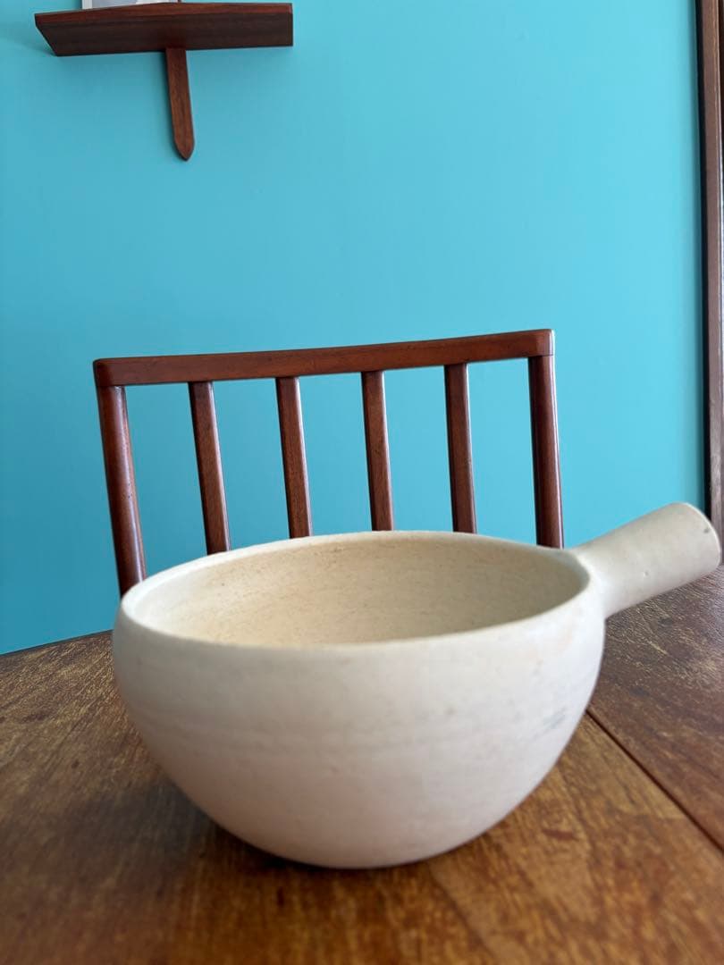 正島克哉さん　片手土鍋　白　長谷園