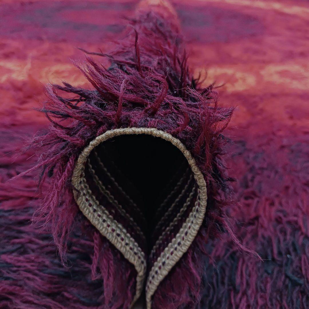 専用Y3189-2 ウール100% シャギーパイル ラグ 大判 276×197㎝