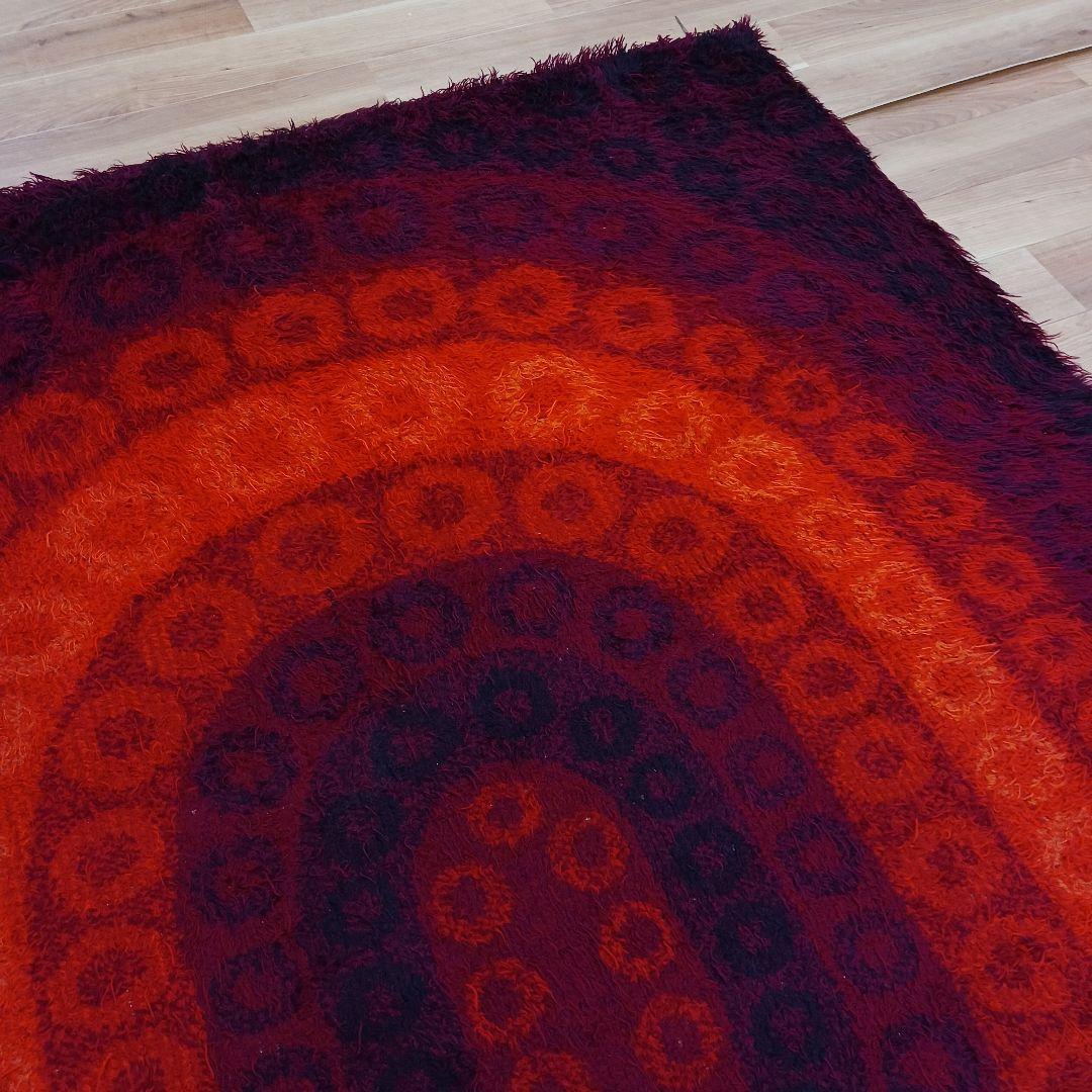 専用Y3189-2 ウール100% シャギーパイル ラグ 大判 276×197㎝