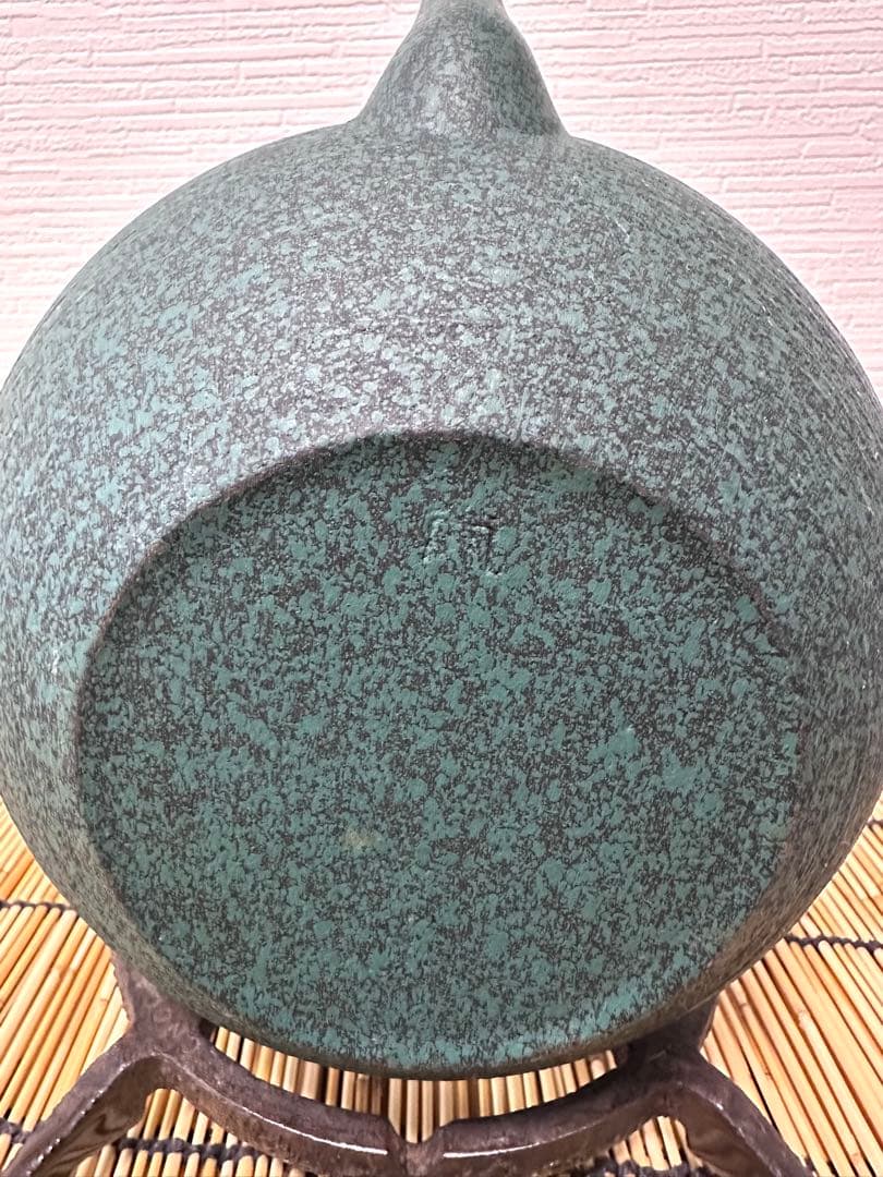 未使用品　鋳心ノ工房　増田尚紀デザイン　平つぼＬ　鉄急須　南部鉄瓶　南部鉄器