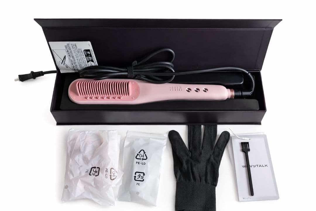 ❀超美品❀ 公式Wavytalk スチームストレートブラシ 新色ピンク 本箱入