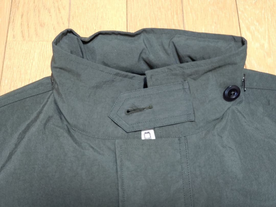 24AW MHL. スタンドカラー モッズコート カーキ S