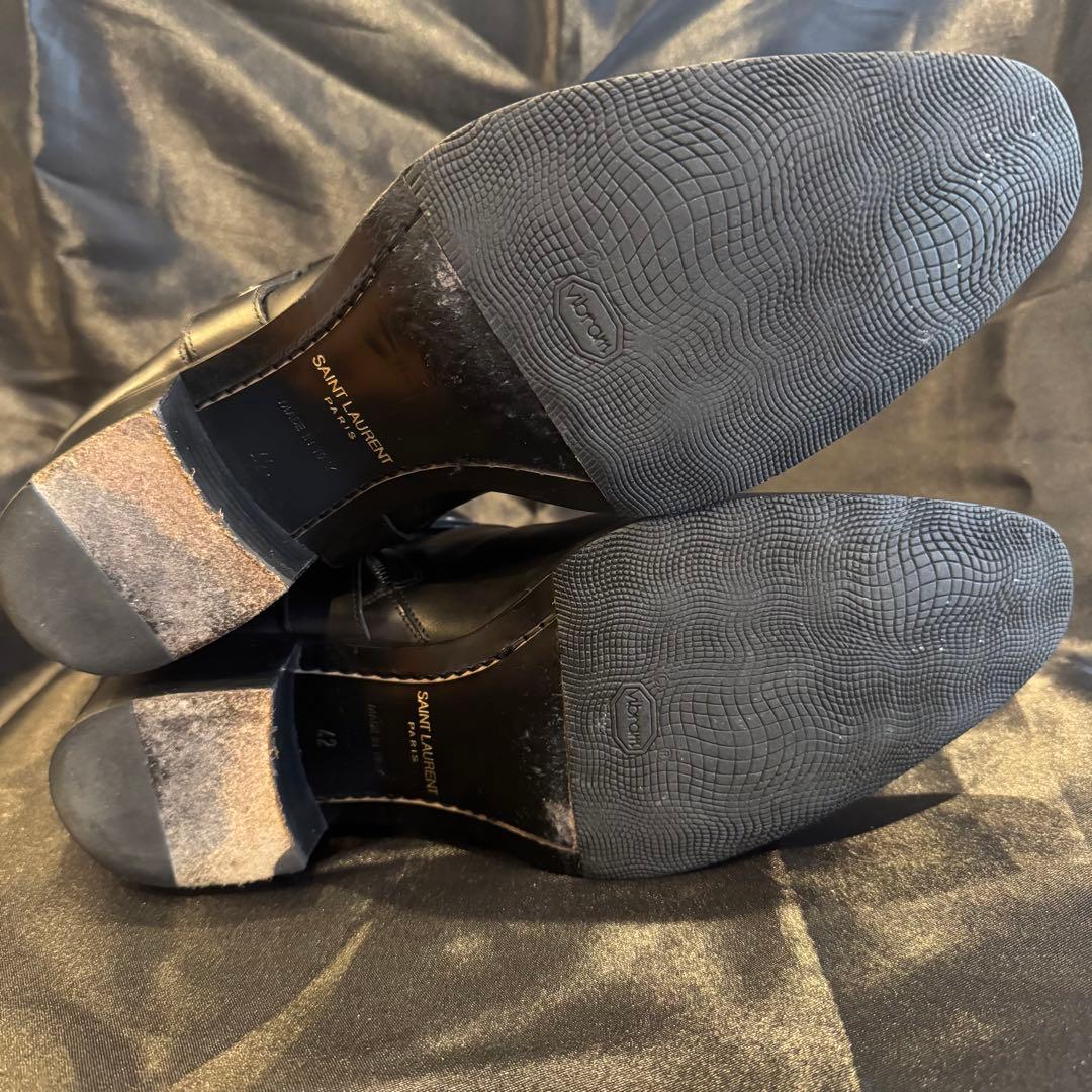 【サイズ42】極美品 サンローランパリ リングブーツ ハーフラバー済