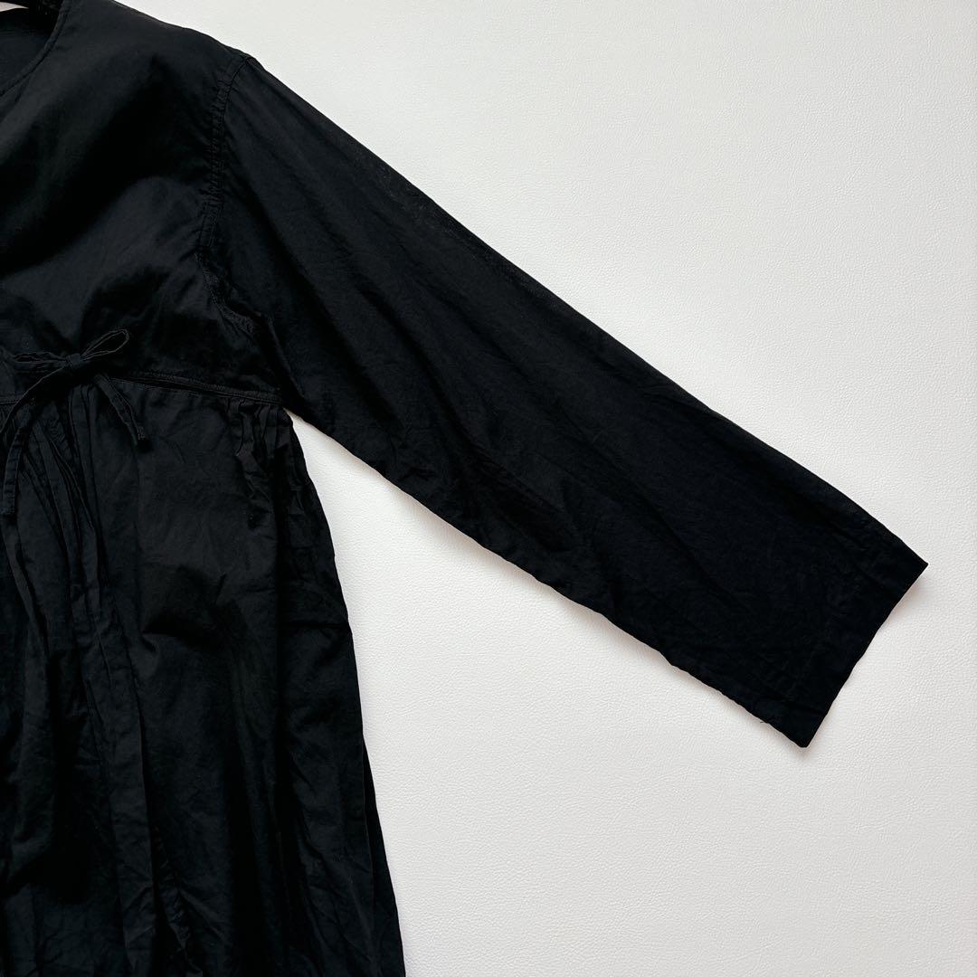 極美品✨25AW かぐれ コットンボイルアンガルカシャツ ブラック フリー