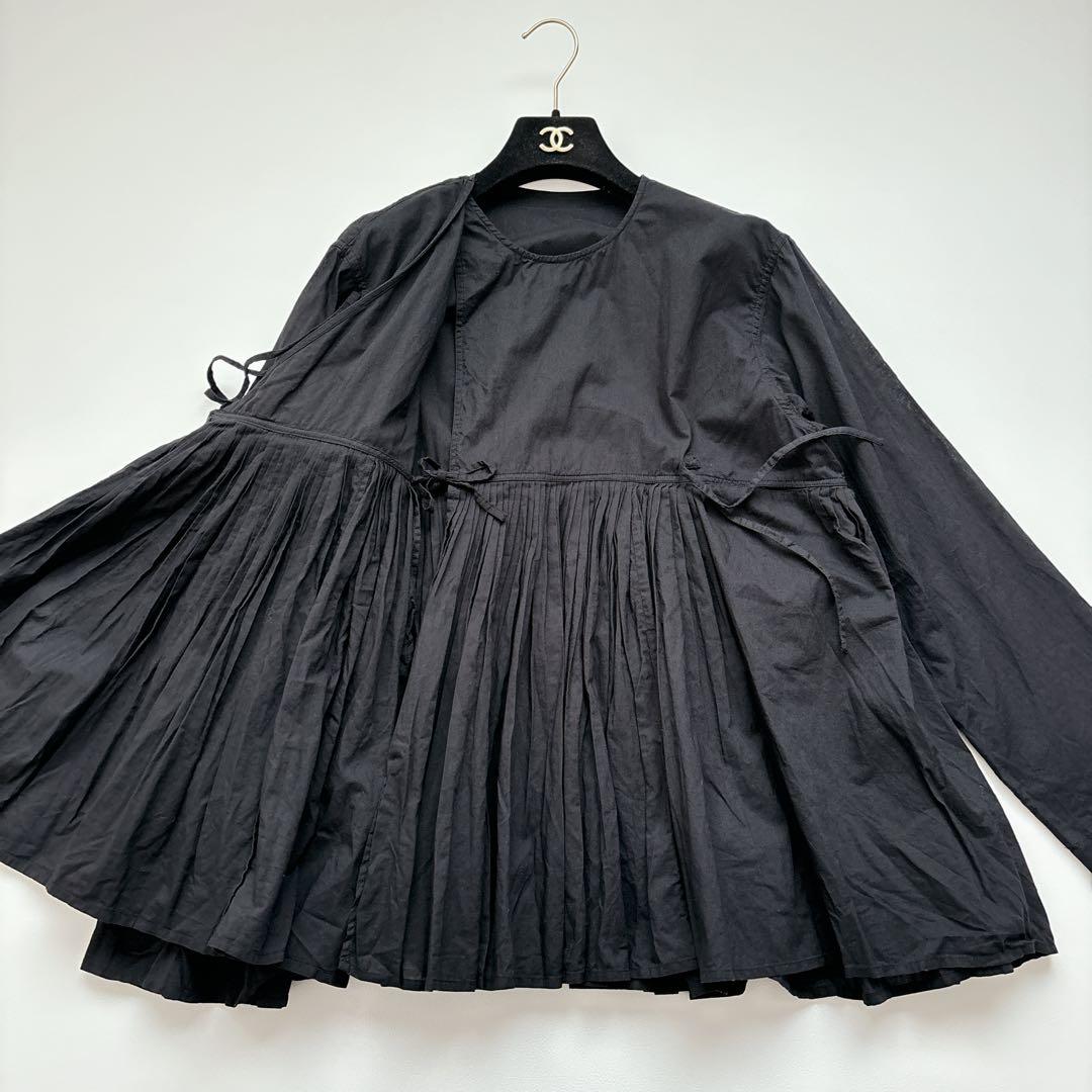 極美品✨25AW かぐれ コットンボイルアンガルカシャツ ブラック フリー