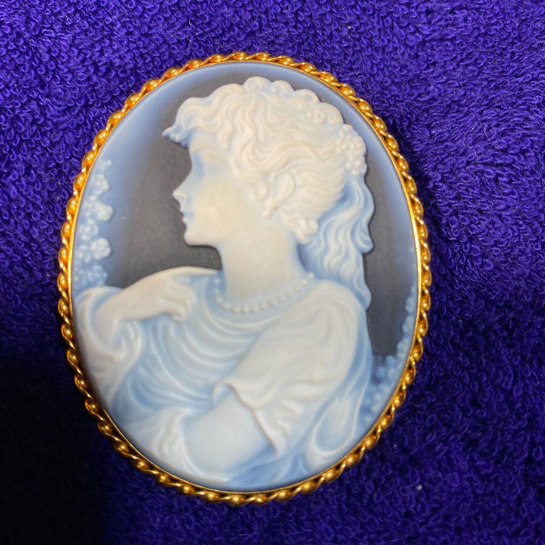 カメオ 刻印入 ブローチ　ネックレス トップ