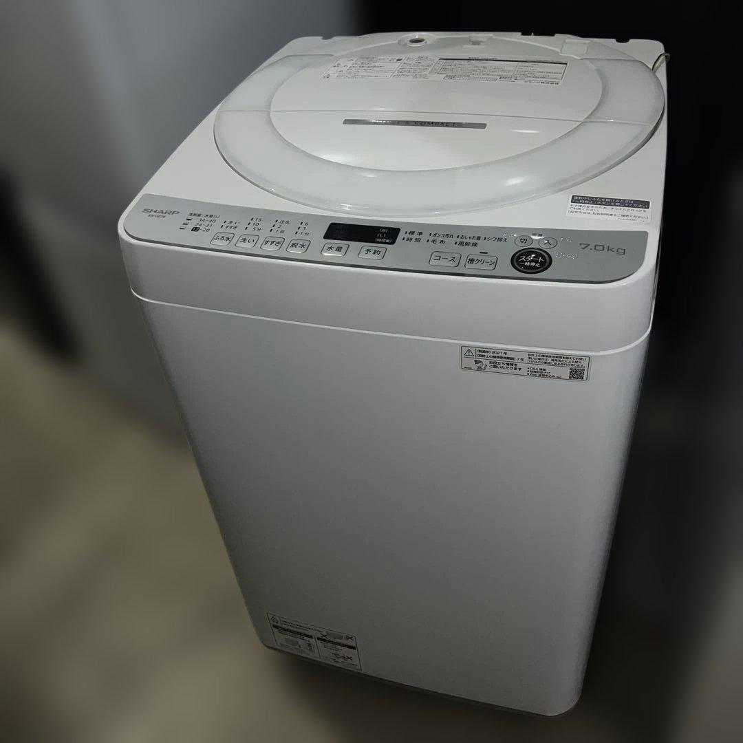⭐︎SHARP/美品大人気モデルホワイト冷蔵庫/洗濯機7㌔/風乾燥機/どっちもドア