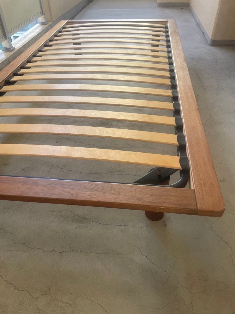 【引取限定】無印シングルベッドフレーム ナチュラルウッド