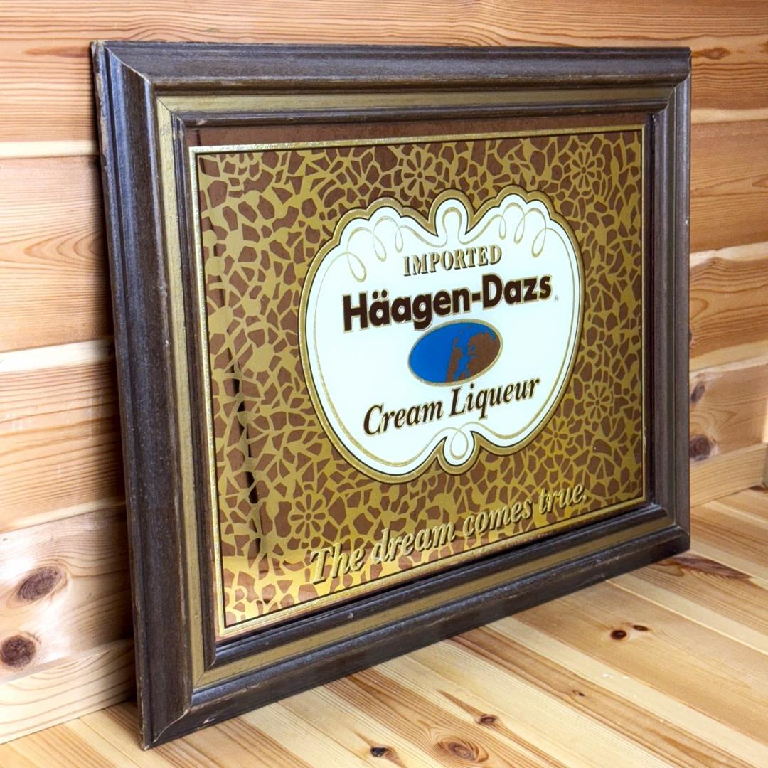 Haagen-Dazs ハーゲンダッツ パブミラー ビンテージ 鏡 アンティーク