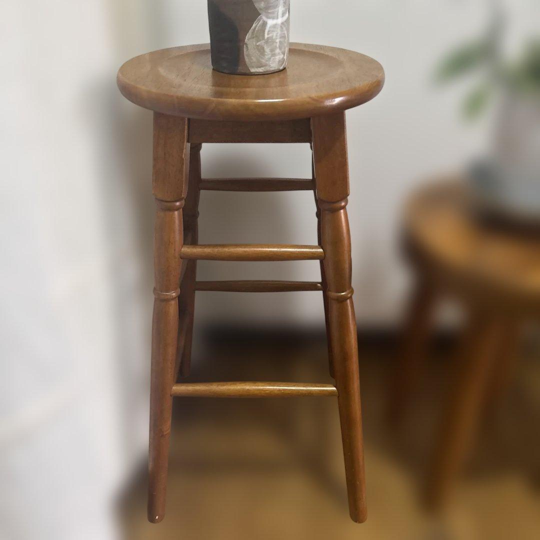 スツール2脚セット　木製　定価合計¥23700 花台