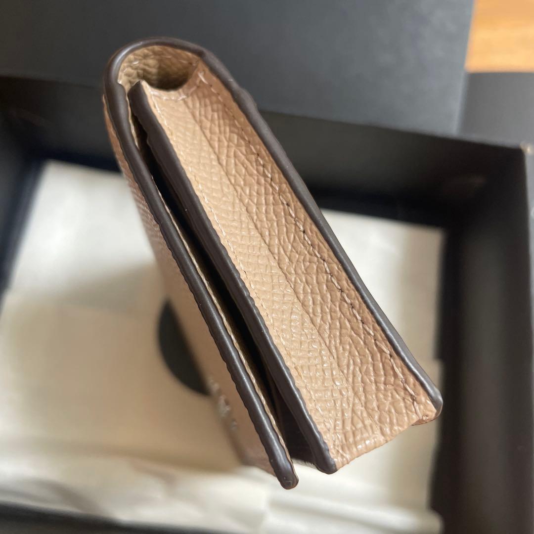 値下げ中★超美品★【COACH/コーチ】カードケース 名刺入れ ベージュ レザー