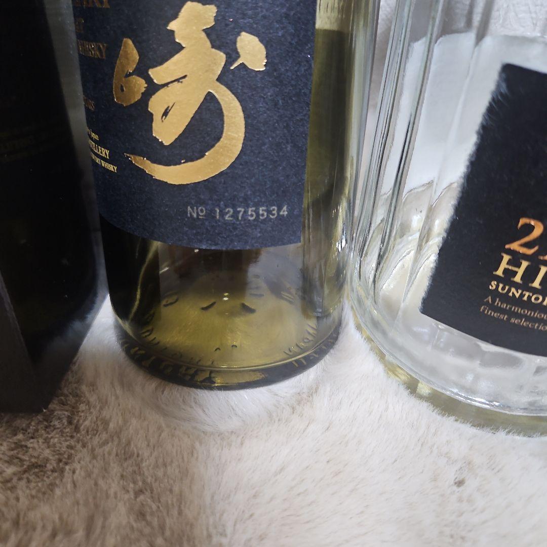 サントリー、山崎18年・響21年ウイスキー 空瓶空箱セット