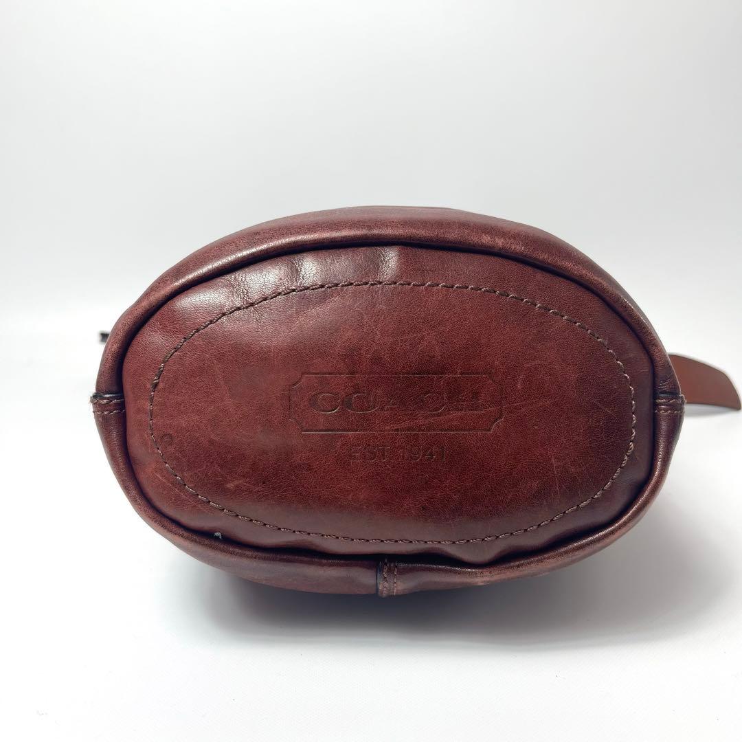 COACH オールドコーチ ショルダーバッグ グラブタンレザー ボルドー 881