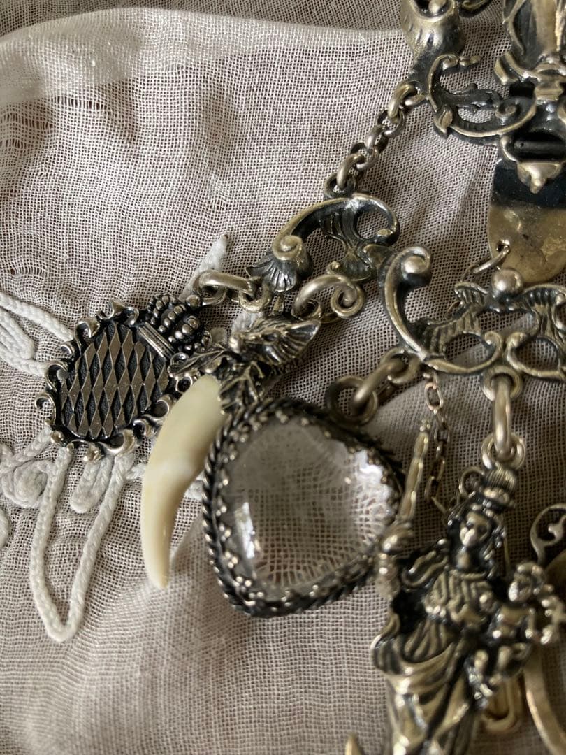 ＊専用ページ＊アンティーク シャトレーン シルバー製 アメジスト水晶 聖母マリア