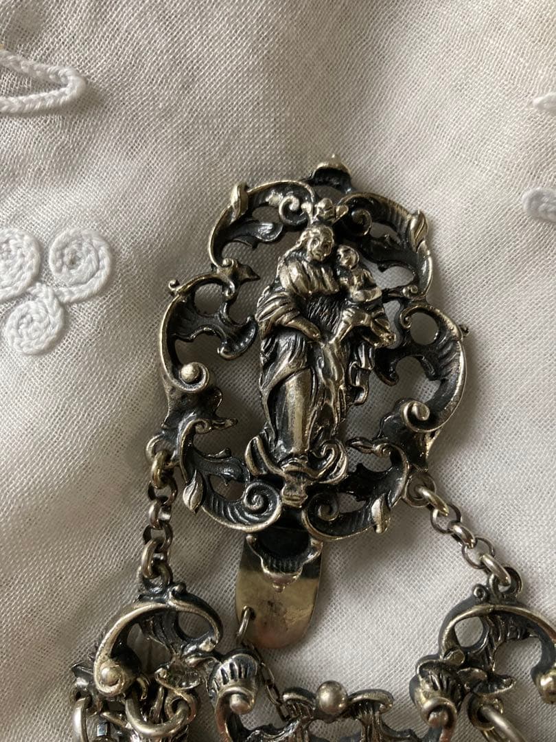 ＊専用ページ＊アンティーク シャトレーン シルバー製 アメジスト水晶 聖母マリア