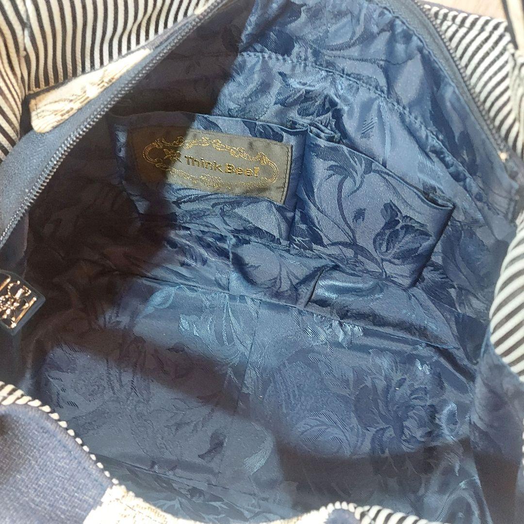 Think Bee! ノバビアンカ ビーズ トートバッグ ゴブラン織り