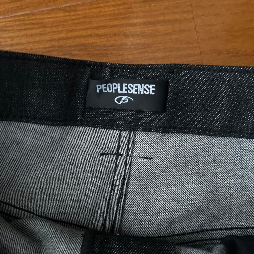 【XL・未使用】PEOPLESENSE ワイドバギーデニム ボタンフライ 黒コン