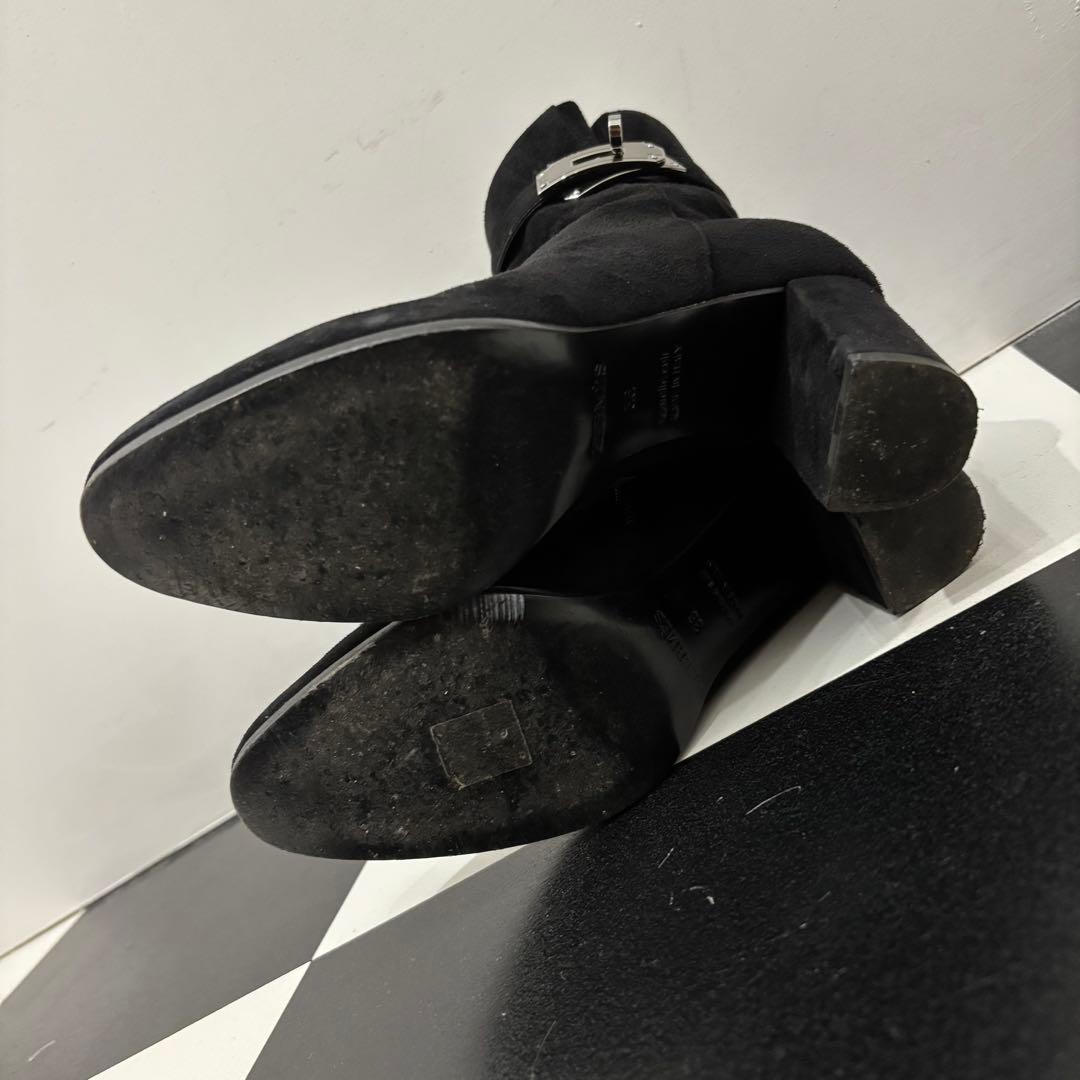 エルメス　サンジェルマン シルバー金具 ケリーバックル スエード　ショートブーツ