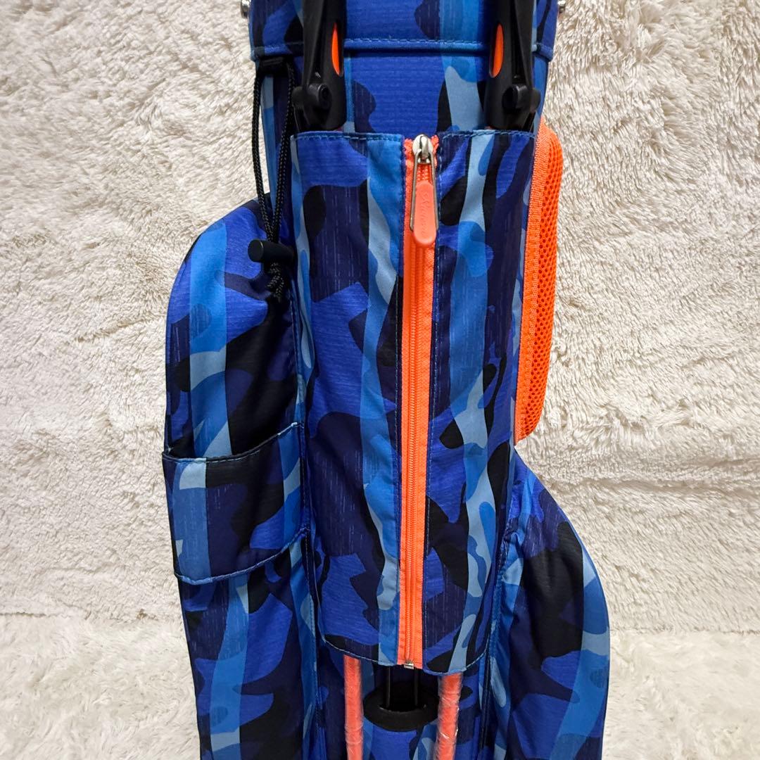 美品　リビエラ　スタンド式迷彩柄キャディバッグ　NAVY迷彩