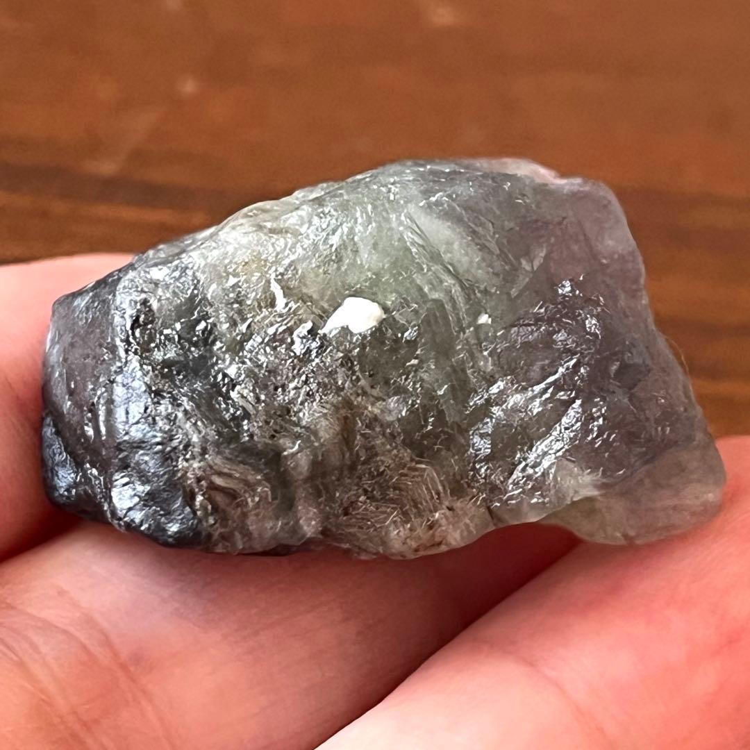 バイカラー 縞模様 フローライト 90.9ct 原石 グリーン グレー 一点物