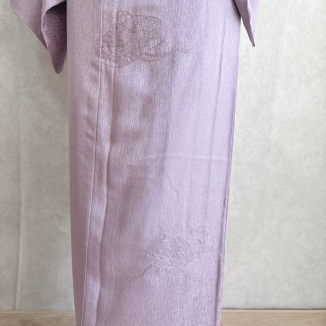 色無地　フルセット　着物　スモールサイズ　しつけ糸付き　正絹　文箱　古典　G15