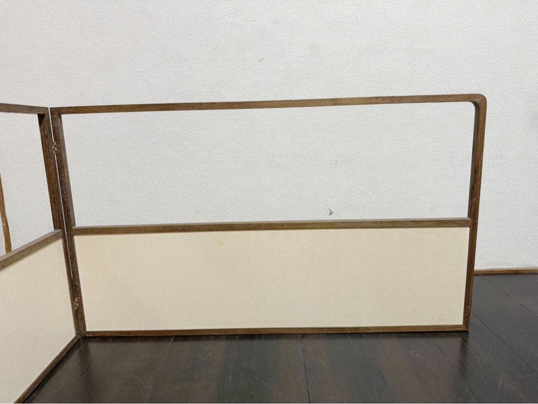 茶道具 桑縁 風炉先屏風 花押有 作者不明 両面使い 上透かし