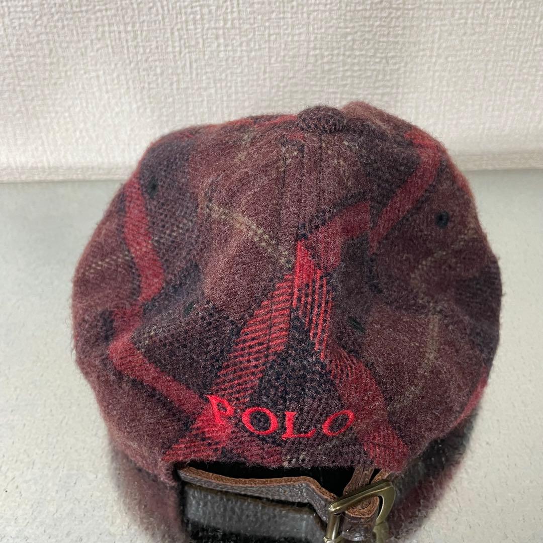 90s Ralph Lauren キャップ　スウェード　usa