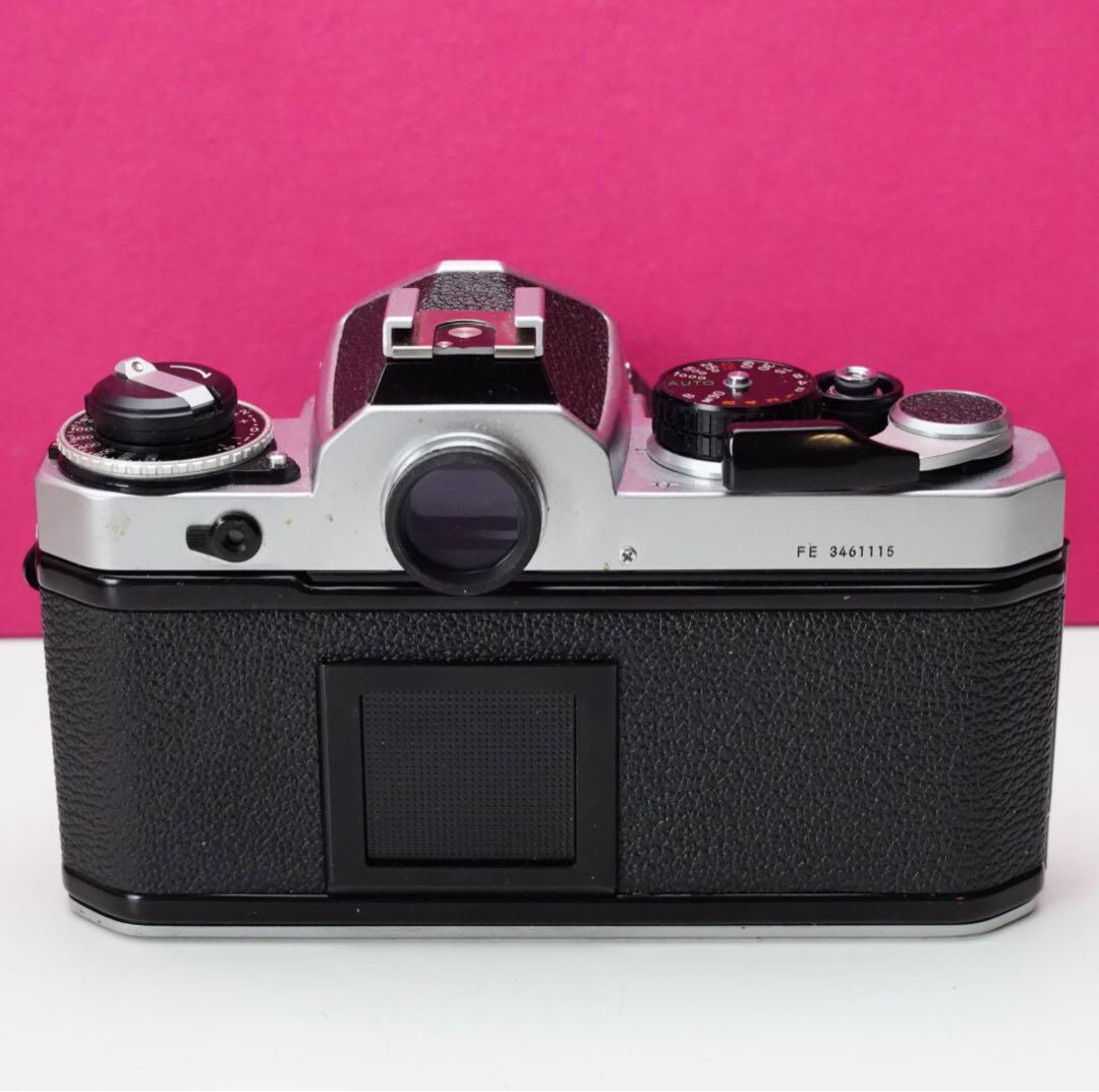 フィルムカメラ名機❤️ニコンFE❤️単焦点55mm付き❤️ニコン MFフィルムカメラ