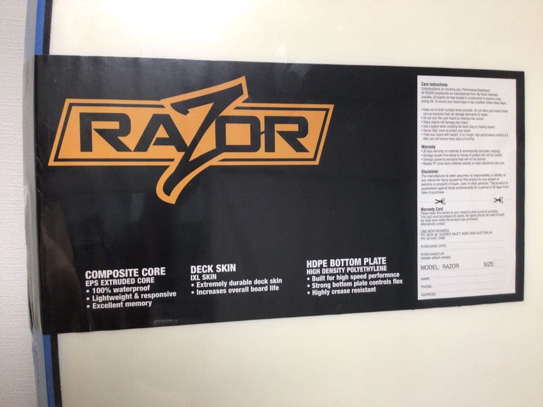 人気商品 ボディボード Ocean&Earth 39インチ RAZOR 未使用品