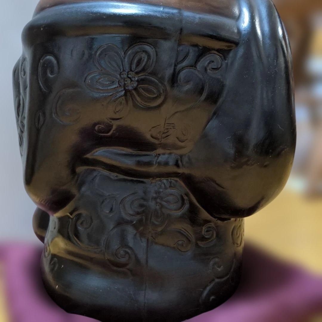 石膏と樹脂製　 布袋尊　貯金箱　 約37cm