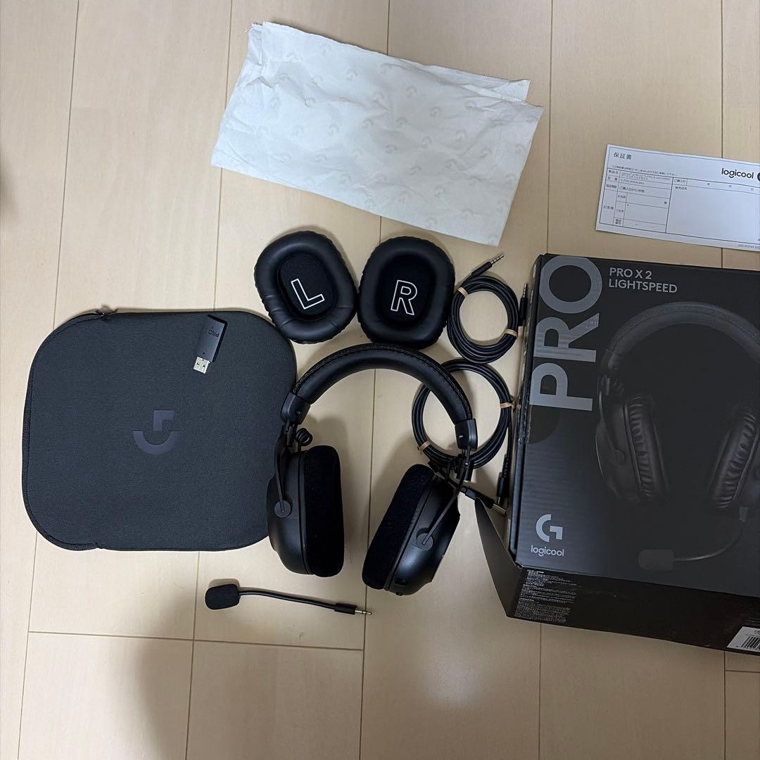 Logicool g pro x2 ゲーミングヘッドセット、一度使用