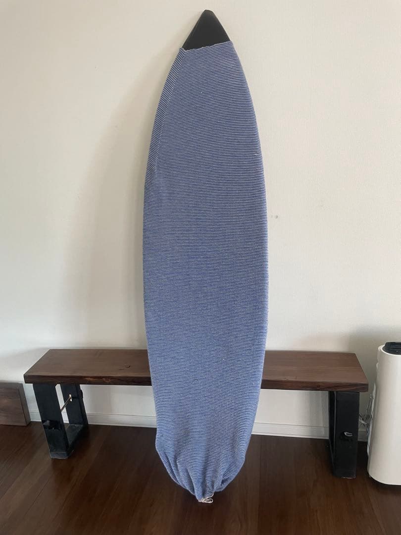 サーフボード 青と白のグラデーション フィン付き