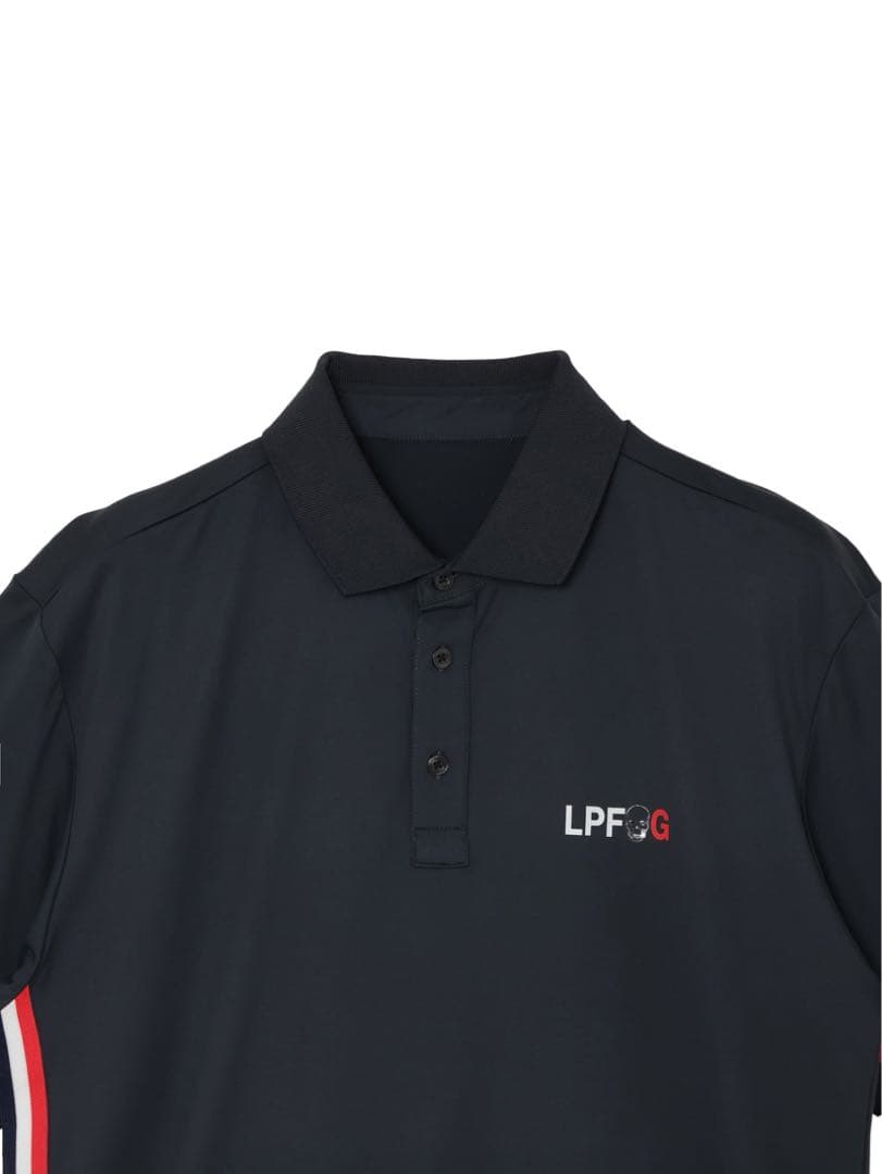 LPFG メンズ スカル＆トリコロールバンド 半袖ポロシャツ　美品
