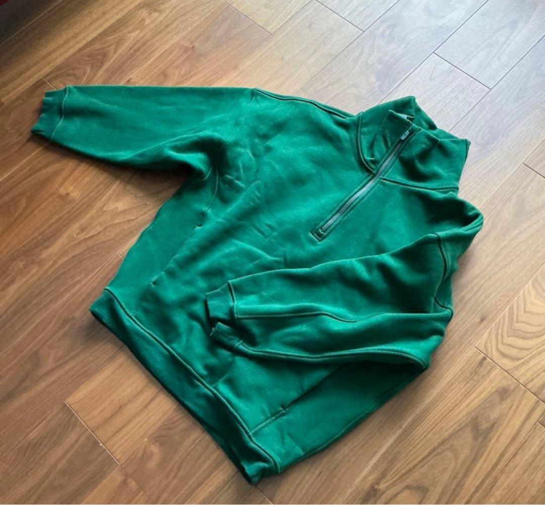 ルルレモン ハーフジップ　ロングXS 深緑　scuba スウェット