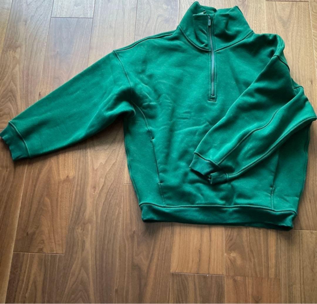 ルルレモン ハーフジップ　ロングXS 深緑　scuba スウェット
