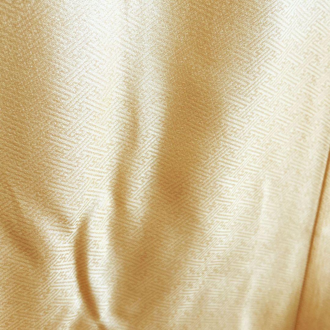 セット　七五三７歳女の子　着物＆作り帯＆袖なし長襦袢＆小物　クリーム色　花御所