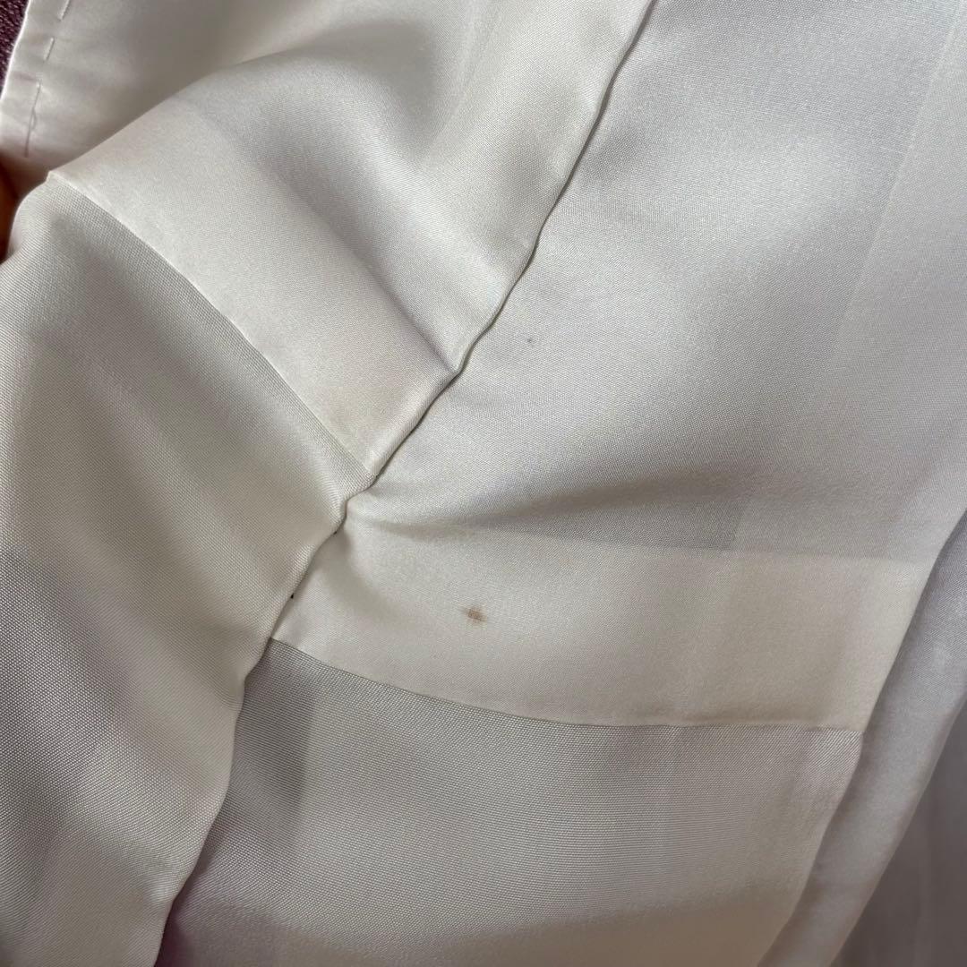 しつけ付　小紋　着物　紫　江戸小紋　縮緬　住田双光　服部光擴　156裄63 縮緬