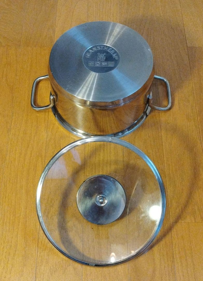 WMF TRANSTHERM 蓋付両手鍋 20cm ステンレス 調理鍋 IH対応