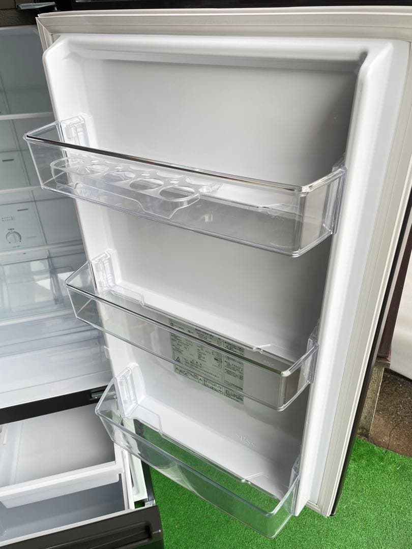 753美品✨ アクア おしゃれ木目調ウッドブラック大きめ2ドア冷蔵庫 201L