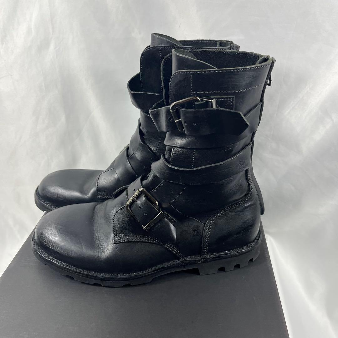 DIESEL BLACK GOLDブラック ワークブーツ ストラップ付き