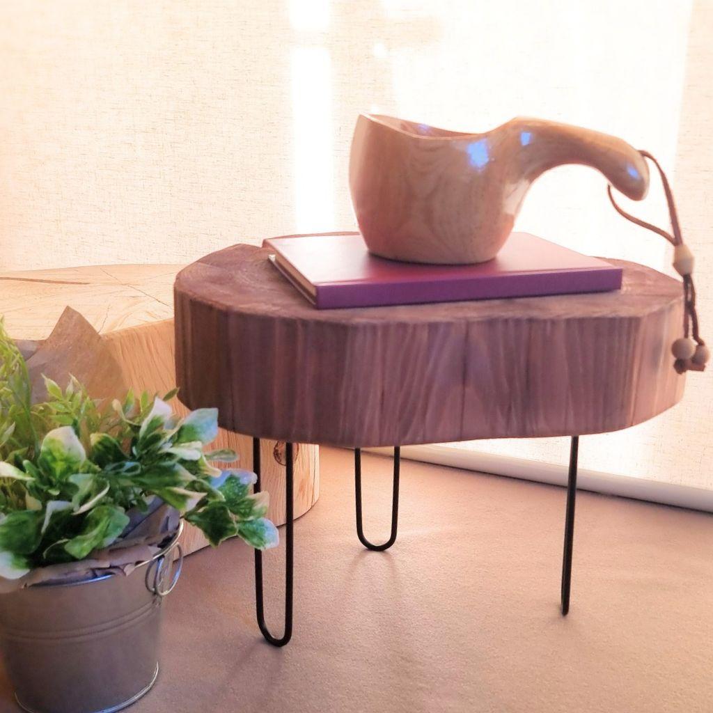 【専用】ナチュラルウッドのアイアンレッグテーブル エイジング塗装