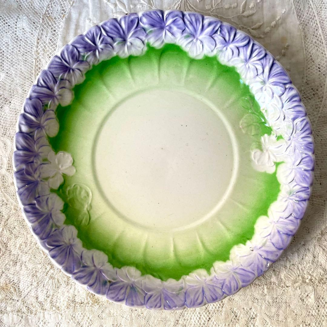 【レア】蝶とすみれのバルボティーヌショコラカップ　C&S フランスアンティーク