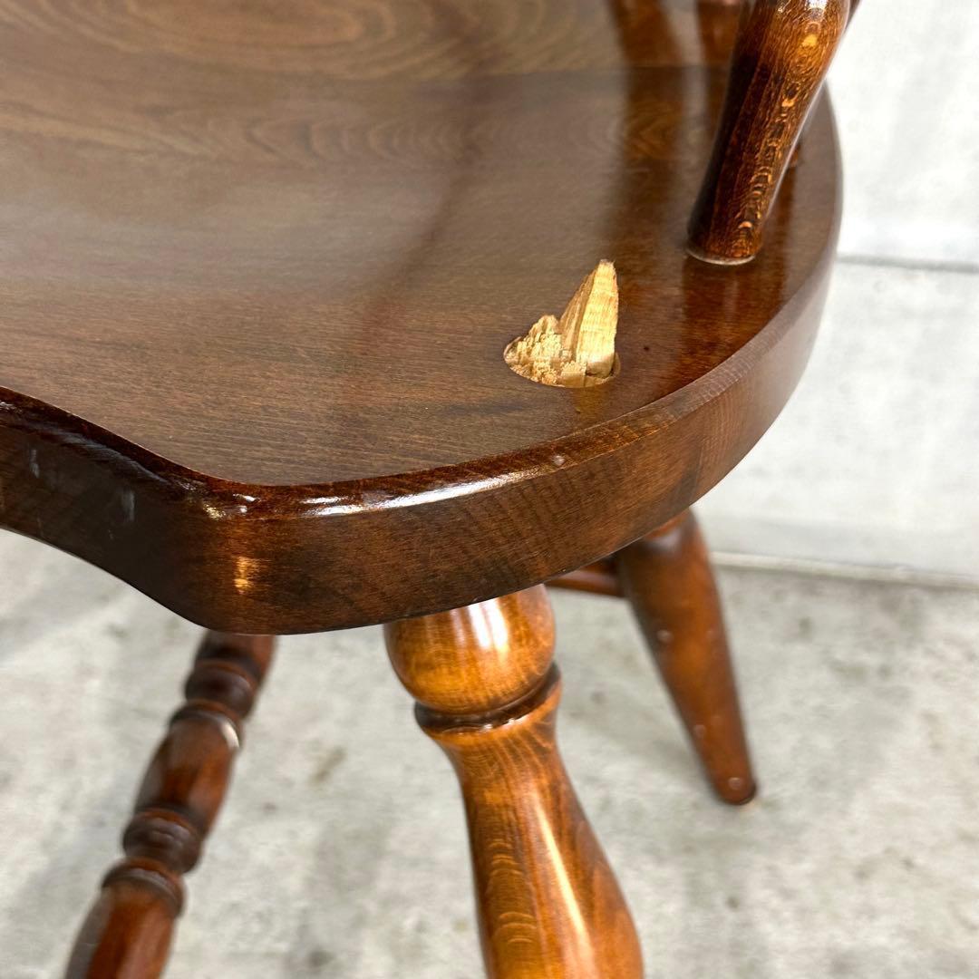 ✿訳あり✿ 昭和レトロ60s〜70s 飛騨産業 キツツキマーク ダイニングチェア