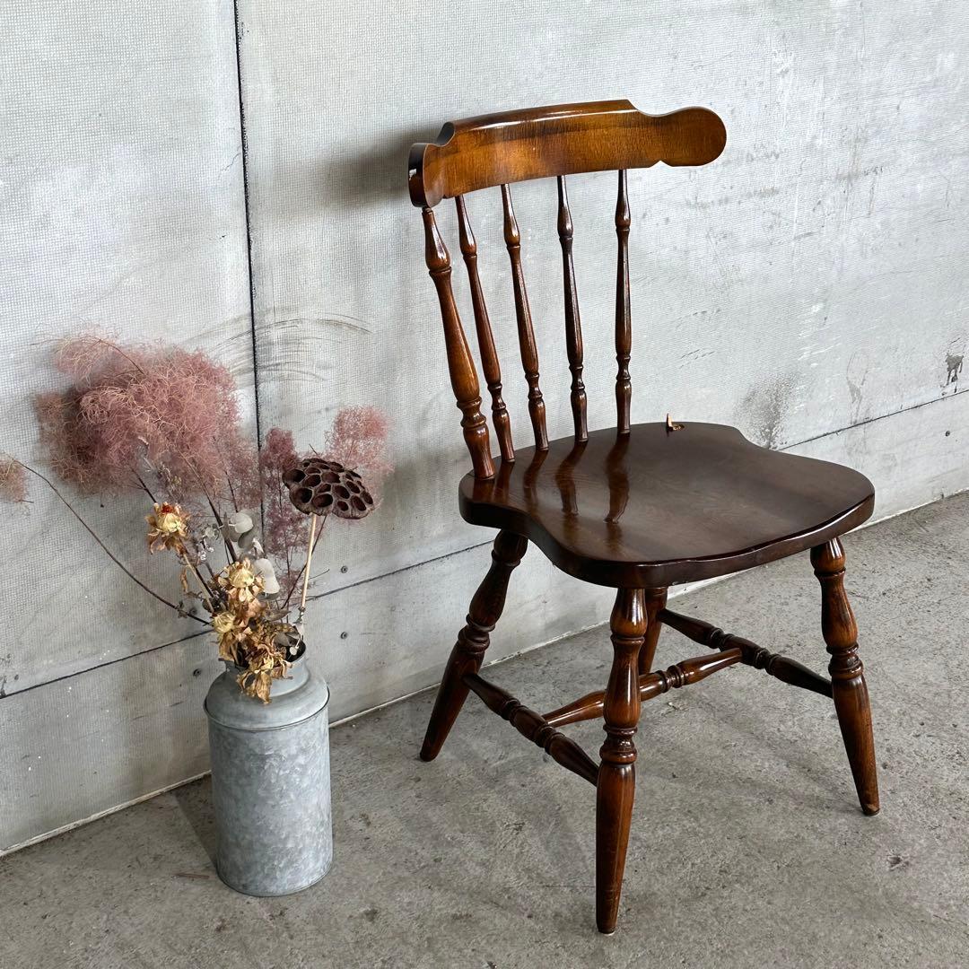 ✿訳あり✿ 昭和レトロ60s〜70s 飛騨産業 キツツキマーク ダイニングチェア