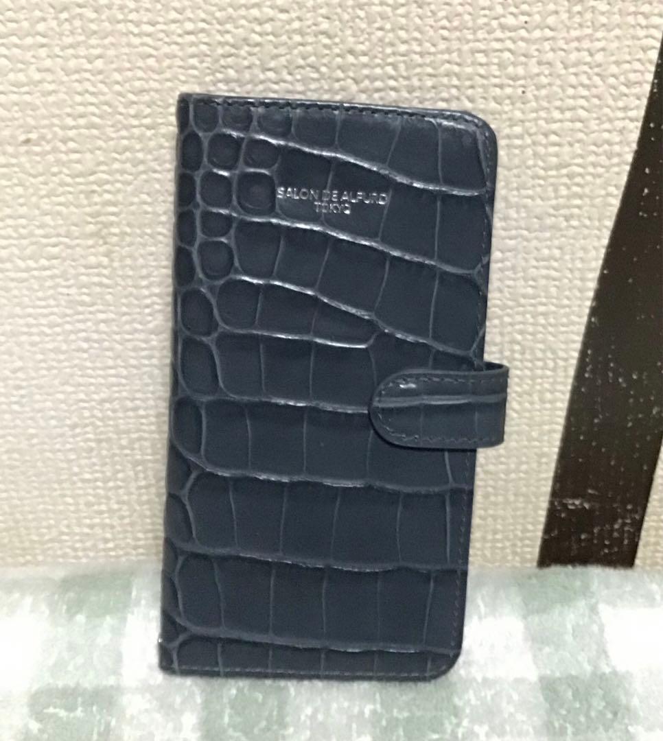 SALON DE ALFURD クロコダイル柄 多機種対応 手帳型スマホケース