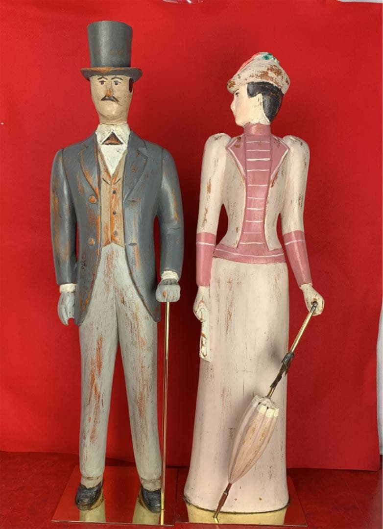 紳士淑女 木製 置物 アメリカ製