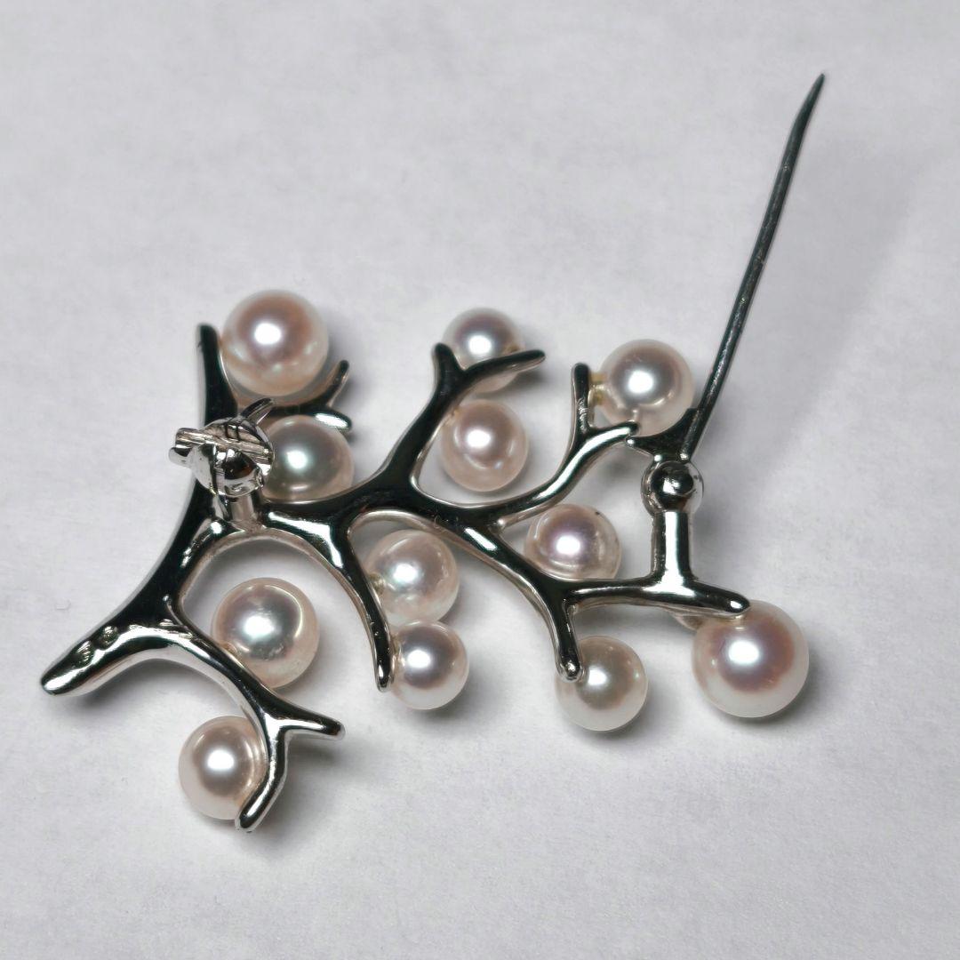 【美品 現行品】ミキモト ブローチ パール 幸福の木 フォーマル 皇室御用達