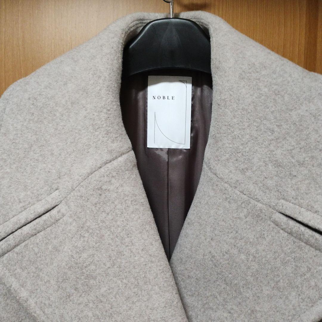 【NOBLE】ノーブル MTR ビッグカラー Pコート ベージュ 36