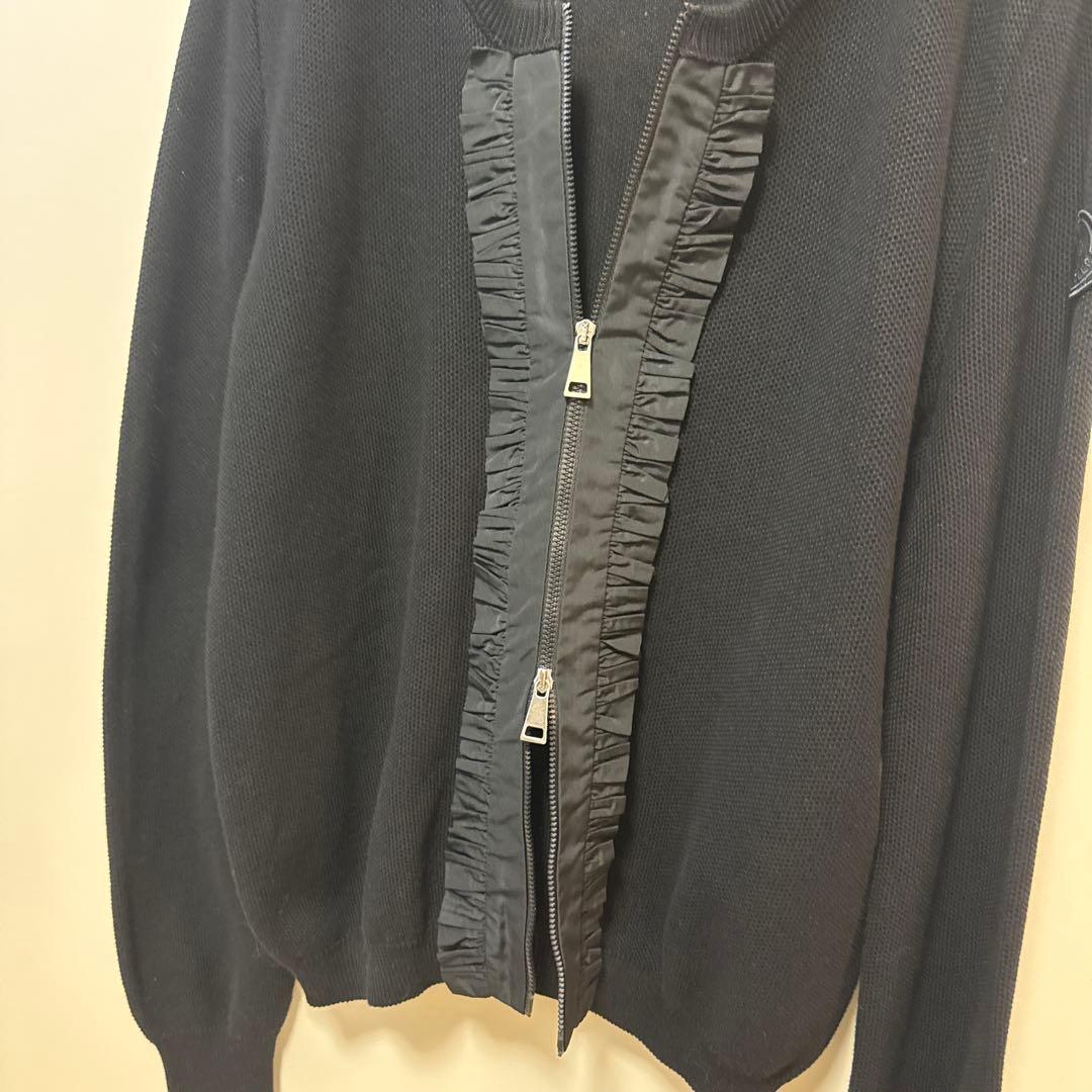 MONCLER フリル付きカーディガン